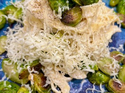 Seared Brussels Sprouts and Cashew Cream&nbsp;Pasta